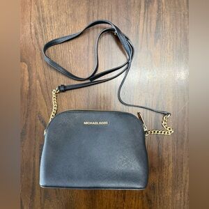 Michael Kors Black Crossbody Bag with Gold Chain